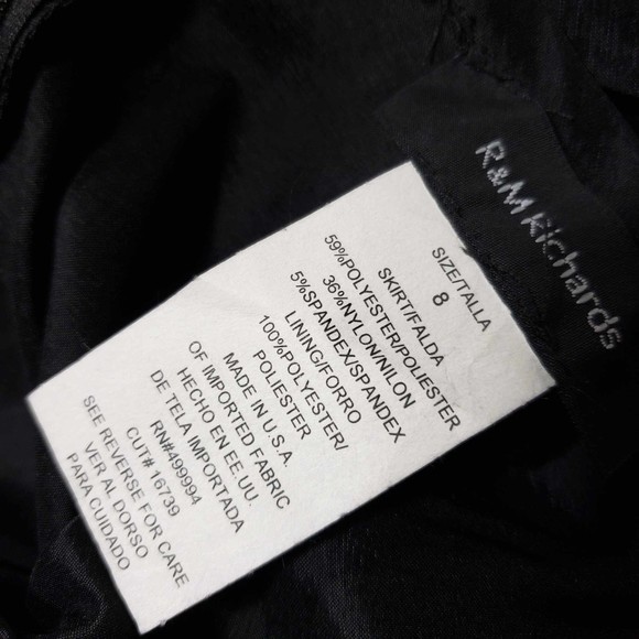 R&M Richards size 8 Black Knee Length Halter Dress - Picture 7 of 8